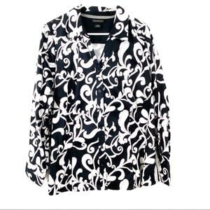 Lane Bryant Scroll Pattern Long Sleeve Size 24